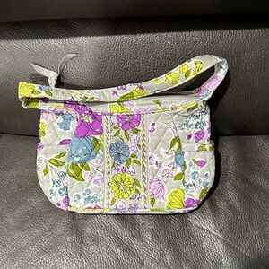 Vera Bradley mini gray floral handbag